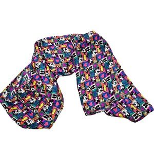 Disney Mickey Mouse Colorful Printed Rectangular‎ Scarf Fun Bright Lightweight